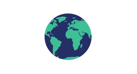 Fototapeta premium Illustration of the earth globe with continents on a white background