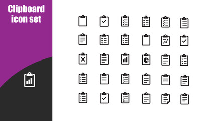 Clipboard icon set
