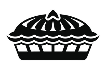 pie icon black and white silhouette on white background