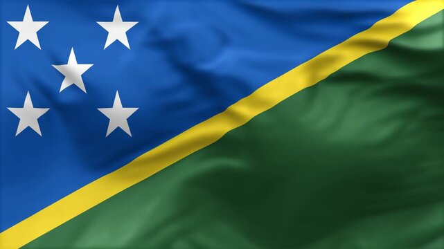 Solomon Islands flag is waving in the wind. High-quality flags are perfect. They are perfect for various creative projects.