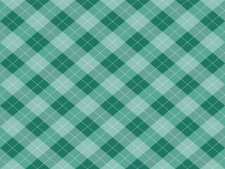 Classic seamless green argyle pattern with diagonal diamond shapes, ideal for textiles, wrapping paper, and backgrounds.