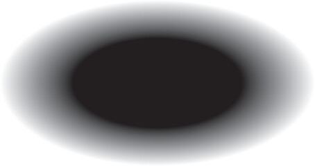 Black circle with radial gradient on white background