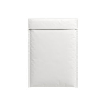 White padded envelope isolated on transparent background shipping mailer packaging protection