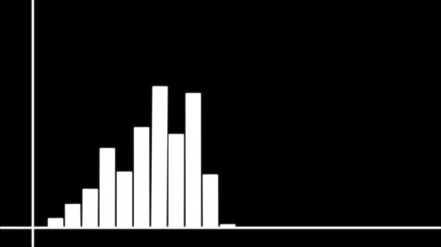 Abstract business graph icon animation background, growth graph concept in allusive graph chart showing marketing sales profit increasing to future target .
