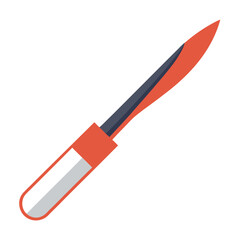 Scalpel Vector Illustration. Medical Tool Cartoon Clipart & Line Art Design.eps