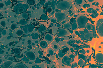 Abstract ebru marbling texture background design.