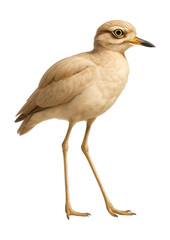Obraz premium Light-colored bird with long legs and a unique eye stripe.