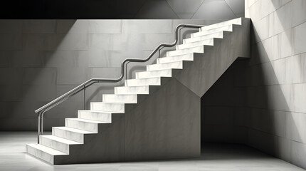 Angular Brutalist Staircase