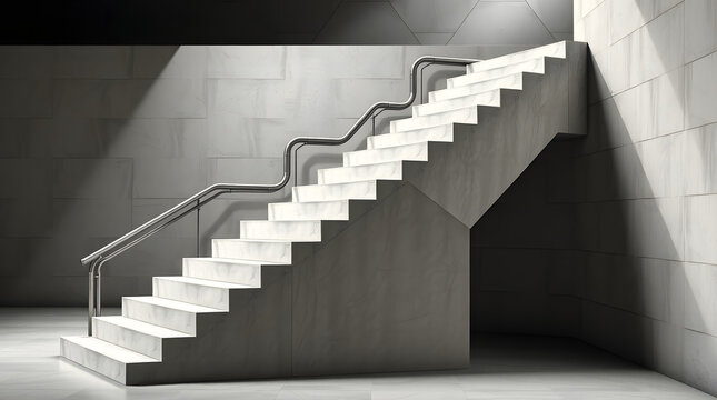 Angular Brutalist Staircase