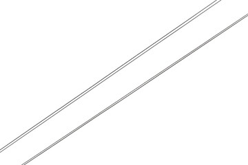 Pair of long black electrical wires with metallic core is isolated.