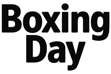 Boxing Day text on a white background.
