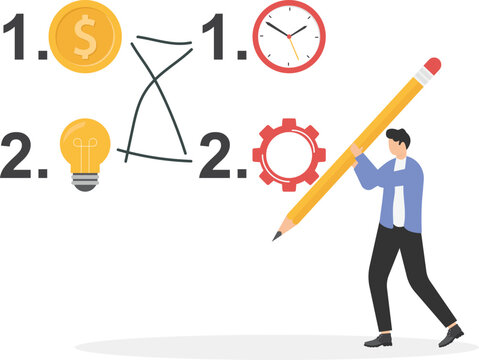 switch tasks or plans, set new priority concept,
