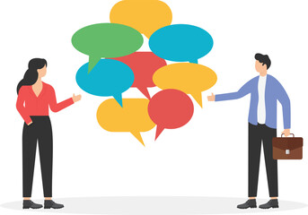 group discussion for creative problem-solving technique concept,
