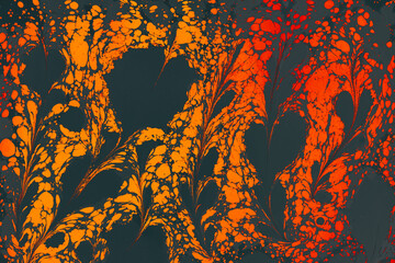 Ebru art background marbling texture floral patterns