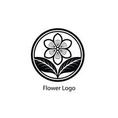 Modern Minimalist Flower Design Logo
