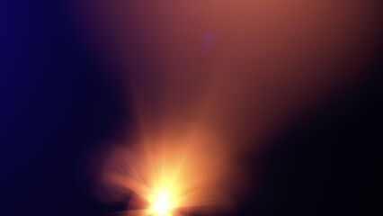 Orange yellow light and  gradient background