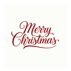 Merry christmas calligraphy text