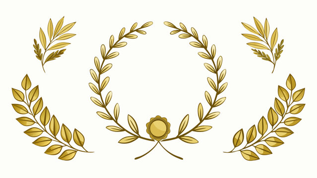 golden laurel wreath