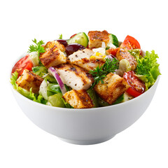 Vibrant Chicken Salad Bowl with Fresh Vegetables for Healthy Eating Ads