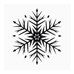 Black snowflake graphic design
