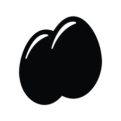 Two shiny smooth black pebbles resting closely together on a white background