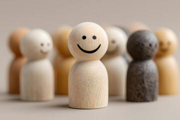 Diverse Group of People Figures Smiling concept. Celebrating Diversity and Inclusion