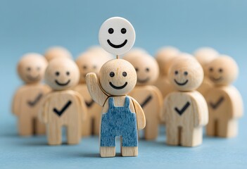 Colorful cartoon illustration of a family of four group of people, including a boy, smiling children, and a baby icon