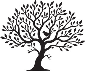 Obraz premium Tree Silhouette SVG Design 