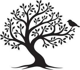 Obraz premium Tree Silhouette SVG Design 