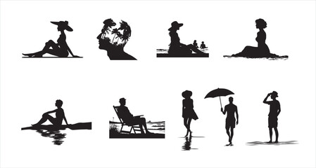 Silhouette Summer Escapes A Black and White Collection of Beach Scenarios