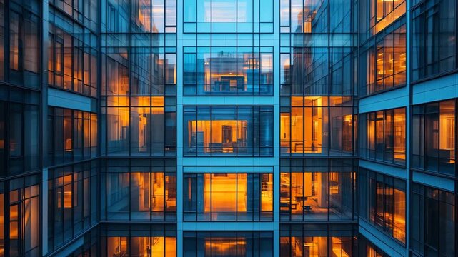sample of modern architecture of city buildings, offices, banks, apartments, real estate