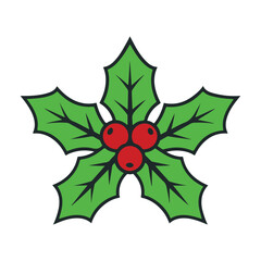 Berries and Jagged Leaves SVG