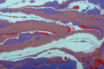 Abstract ebru marbling texture background design.