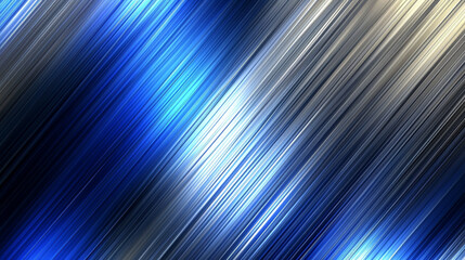 Shiny blue metal diagonal lines glossy streak light dynamic abstract