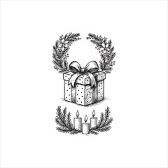 christmas gift vector