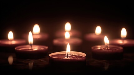 Candle light concert with soft acoustic music and warm glowing festive lights