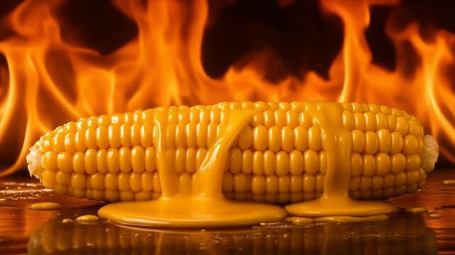 Grilled Corn on the Cob Dripping with Rich Melted Cheese
