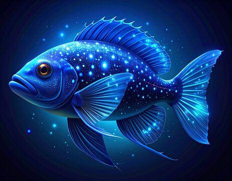 -A realistic AI-generated deep-sea fish with color palette with subtle light reflections, detailed texture and smooth shading, isolated on transparent background for marine or science illustratio (2)