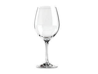 Elegant Transparent Wine Glass in Studio Lighting Isolated on Transparent Background Revealing Delicate Reflections and Fine Stem Detailing Perfect for Drink Presentation, PNG