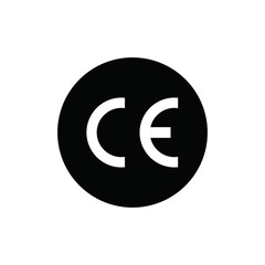 CE Mark Black Vector