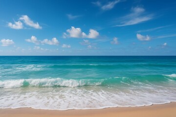 Fototapeta premium tropical beach with blue sky