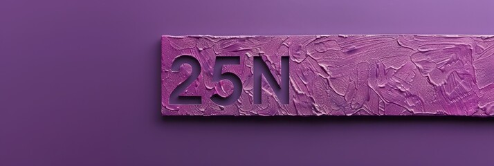 International day for the elimination of violence against women concept with purple background. 25N. Problems of sexual abuse, harassment, human trafficking, domestic violence rape. Copy space