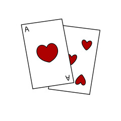 A deck of cards with hearts on them
