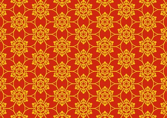 Abstract Floral Geometric Luxury Gold Seamless Pattern Background 