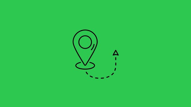 Navigating Life s Journey A symbol of guidance and exploration with a minimalist line art style on a vibrant green