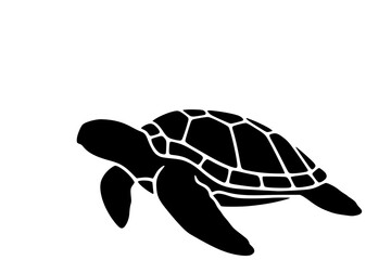 animal illustration turtle silhouette fish logo nature icon cute outline ocean cartoon underwater wildlife happy marine funny sea tropical shape with vector graphic background