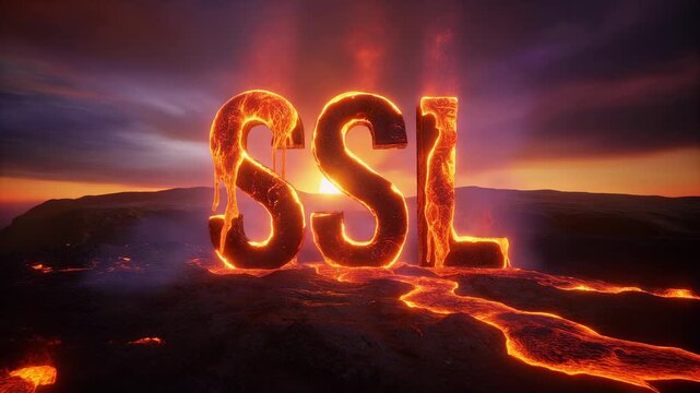 Illuminating Lava Text Effect in Four Frames