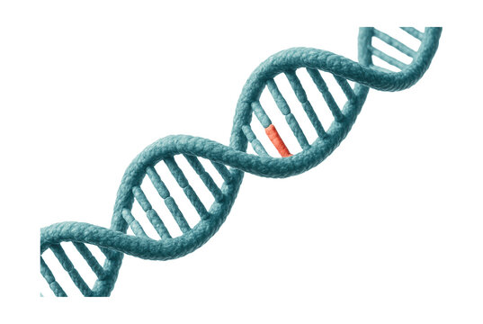 Illustration of a single nucleotide polymorphism on a DNA strand.