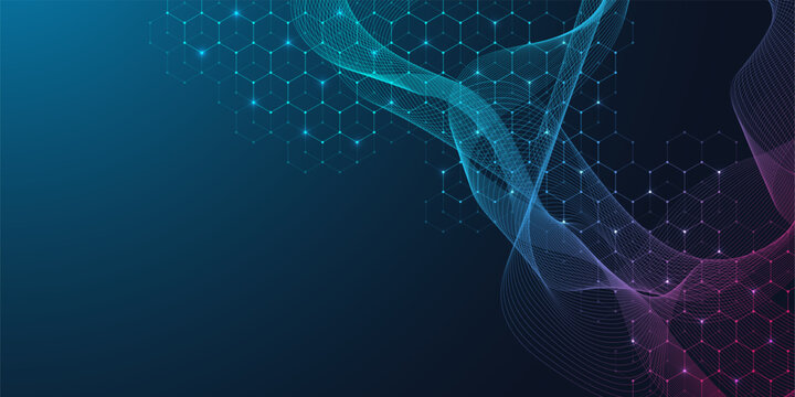 Abstract digital blockchain cube blocks concept. 3D big data cubes quantum computer technology idea. Artificial intelligence data core cubes design element