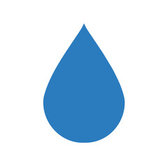 Minimal water droplet silhouette vector illustration with white background for hydration and liquid element design concept